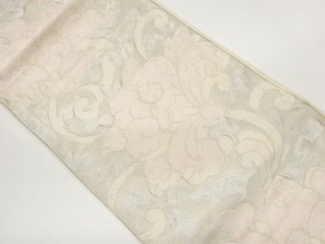 花唐草模様織出し袋帯